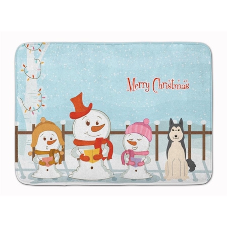 Carolines Treasures Christmas West Siberian Laika Spitz Machine Washable Memory Foam Mat BB2356RUG